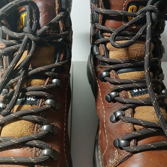 Caterpillar CAT Men's Brown Leather Alaska 2.0 Steel Toe Work Boots Size 8.5 - Picture 10 of 16